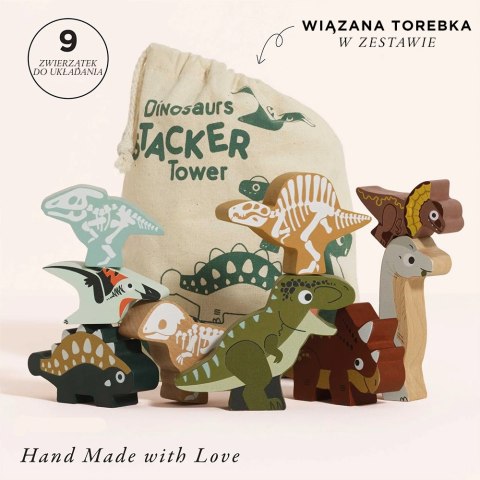 Drewniane figurki dinozaury, zabawka układanka, dzieci Le Toy Van Drewniane figurki dinozaury, zabawka układanka, dzieci Le Toy Van