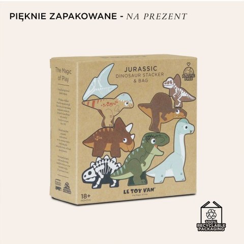 Drewniane figurki dinozaury, zabawka układanka, dzieci Le Toy Van Drewniane figurki dinozaury, zabawka układanka, dzieci Le Toy Van