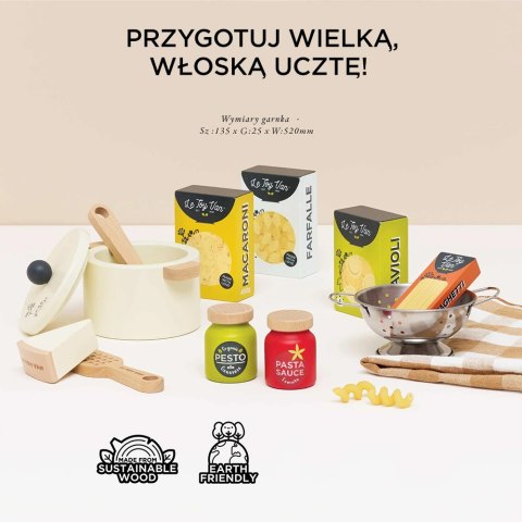 Drewniane jedzenie makarony do zabawy akcesoria kuchenne zabawka Le Toy Van Drewniane jedzenie makarony do zabawy akcesoria kuchenne zabawka Le Toy Van