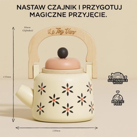Drewniany czajniczek akcesoria kuchenne zabawka dzieci gotowanie Le Toy Van Drewniany czajniczek akcesoria kuchenne zabawka dzieci gotowanie Le Toy Van