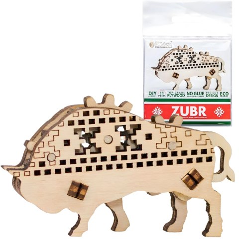 EWA Wooden 3D Puzzle - Bison EWA Wooden 3D Puzzle - Bison