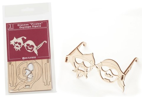 Mr.Playwood Wooden 3D Puzzle - Pirate Glasses Mr.Playwood Wooden 3D Puzzle - Pirate Glasses