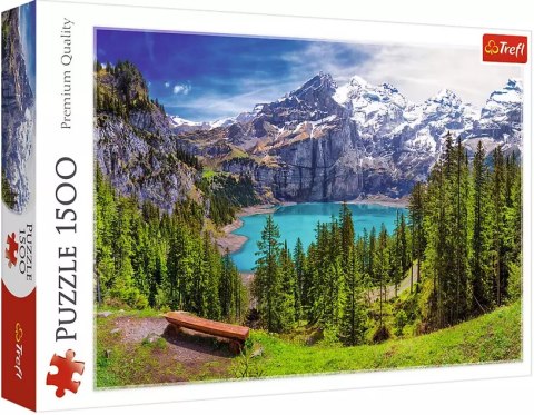 Puzzle 1500 elementów. Jezioro Oeschinen Puzzle 1500 elementów. Jezioro Oeschinen