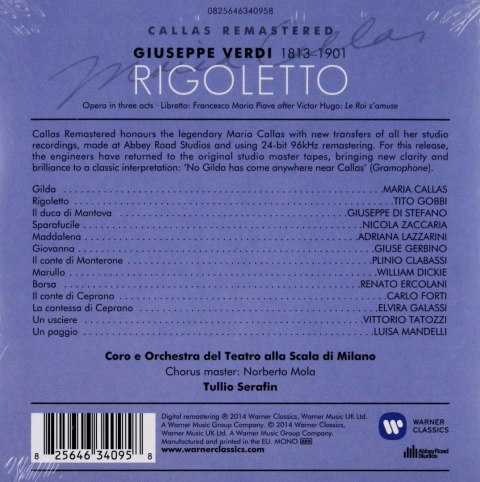 Verdi: Rigoletto (1955), CD Verdi: Rigoletto (1955), CD