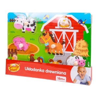 Układanka drewniana - na wsi