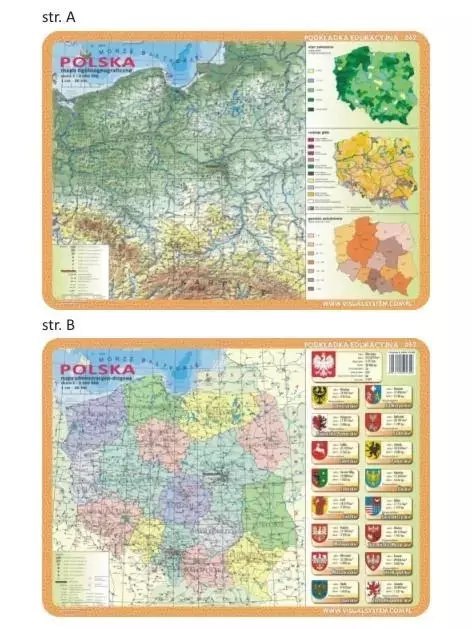 Podkładka edu. 062 - Polska mapy Podkładka edu. 062 - Polska mapy