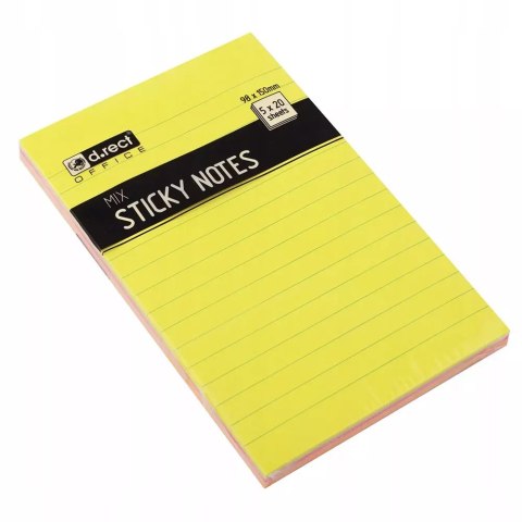 Notes samoprzylepny w linie, żółty Notes samoprzylepny w linie, żółty