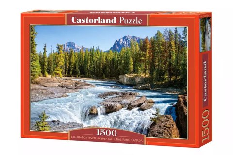 Puzzle 1500 elementów. Rzeka Athabasca, Park Narodowy Jasper, Kanada Puzzle 1500 elementów. Rzeka Athabasca, Park Narodowy Jasper, Kanada
