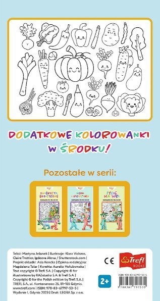 Bobaski i Miś. Kolorowanka XXL. Warzywa