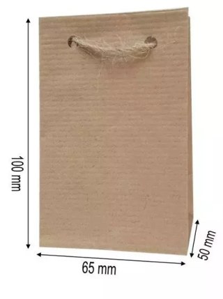 Torebka ozdobna 10 x 6.5 cm, kraftowa