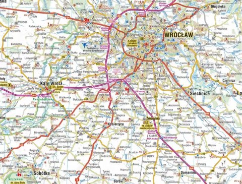 Województwo Dolnośląskie. Mapa atrakcji turystycznych, 1:200 000 Województwo Dolnośląskie. Mapa atrakcji turystycznych, 1:200 000
