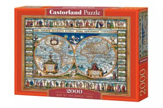 Puzzle 2000 elementów. Mapa świata, 1639