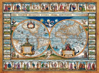 Puzzle 2000 elementów. Mapa świata, 1639