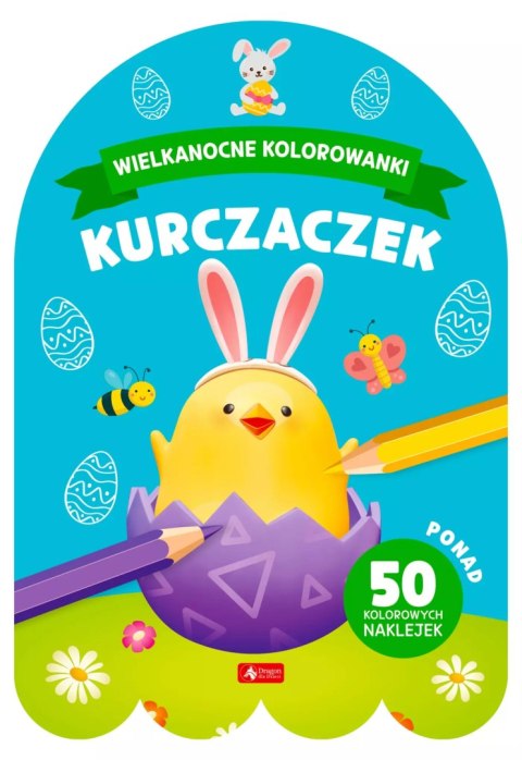 Wielkanocne kolorowanki. Kurczaczek Wielkanocne kolorowanki. Kurczaczek