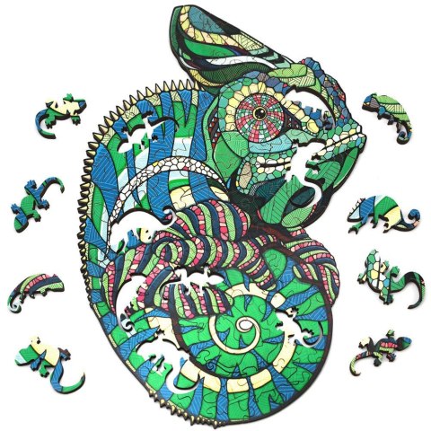 EWA Wooden 2D Puzzle - Chameleon Puzzle EWA Wooden 2D Puzzle - Chameleon Puzzle