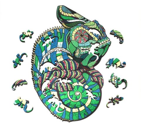 EWA Wooden 2D Puzzle - Chameleon Puzzle EWA Wooden 2D Puzzle - Chameleon Puzzle