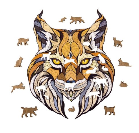 EWA Wooden 2D Puzzle - Lynx Puzzle EWA Wooden 2D Puzzle - Lynx Puzzle