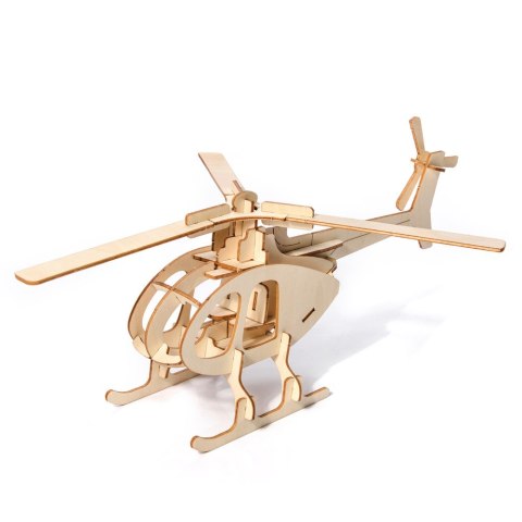 Little Story Wooden Model 3D Puzzle - Helicopter Little Story Wooden Model 3D Puzzle - Helicopter