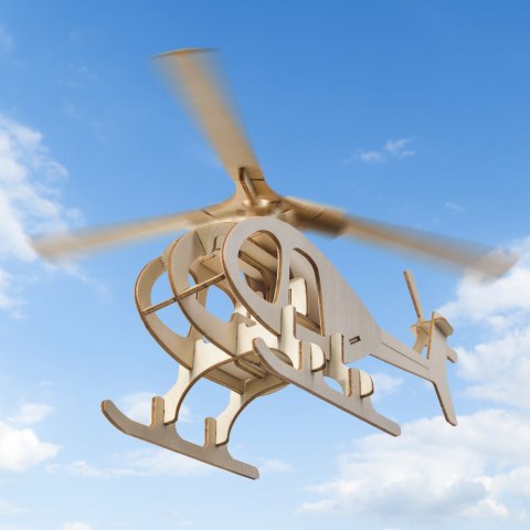 Little Story Wooden Model 3D Puzzle - Helicopter Little Story Wooden Model 3D Puzzle - Helicopter