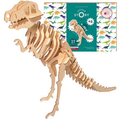 Little Story Wooden Model 3D Puzzle - T-Rex Little Story Wooden Model 3D Puzzle - T-Rex