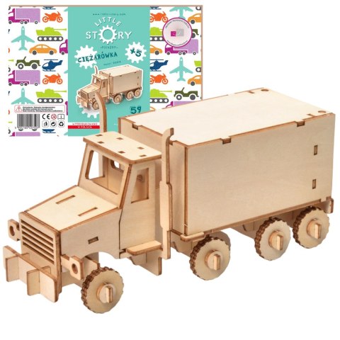 Little Story Wooden Model 3D Puzzle - Truck Little Story Wooden Model 3D Puzzle - Truck