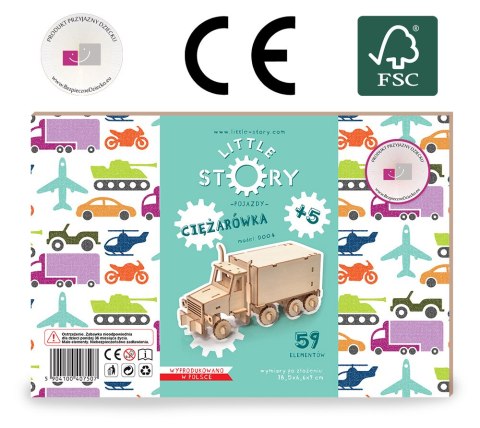 Little Story Wooden Model 3D Puzzle - Truck Little Story Wooden Model 3D Puzzle - Truck