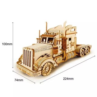 Drewniane puzzle 3D. ciężarówka