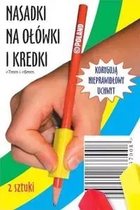 Nasadki na ołówki i kredki 2 sztuki