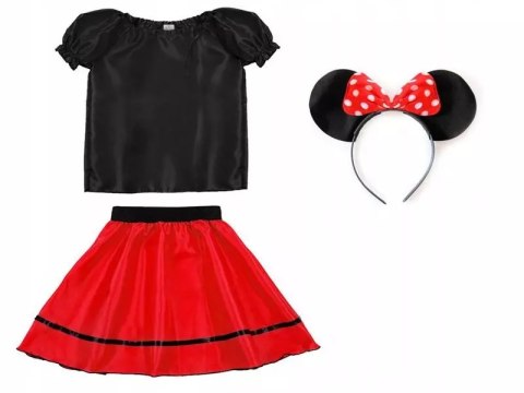 Opaska klasyczna Party Deco kolor czerwony Myszka MINNIE