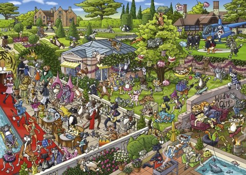 Puzzle 1000 elementów. Kocia impreza (puzzle+ plakat) Puzzle 1000 elementów. Kocia impreza (puzzle+ plakat)