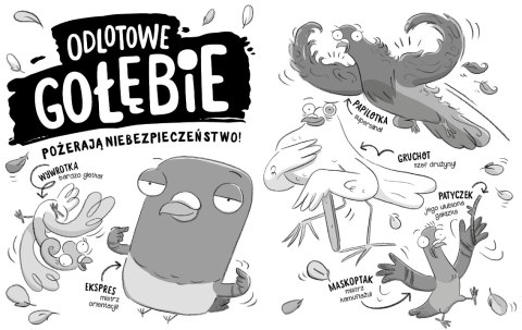 Odlotowe gołębie pożerają niebezpieczeństwo
