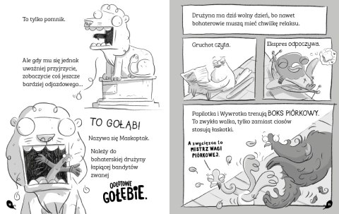 Odlotowe gołębie pożerają niebezpieczeństwo