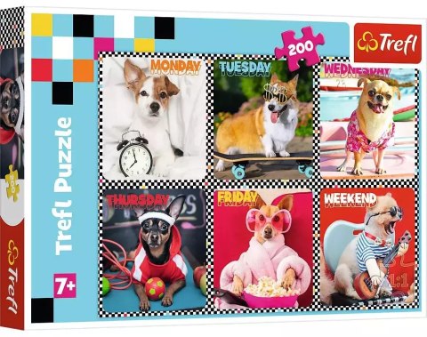 Puzzle 200 elementów. Wesołe psy Puzzle 200 elementów. Wesołe psy