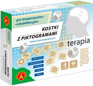 Gra terapeutyczno-rehabilitacyjna. Terapia. Kostki z piktogramami