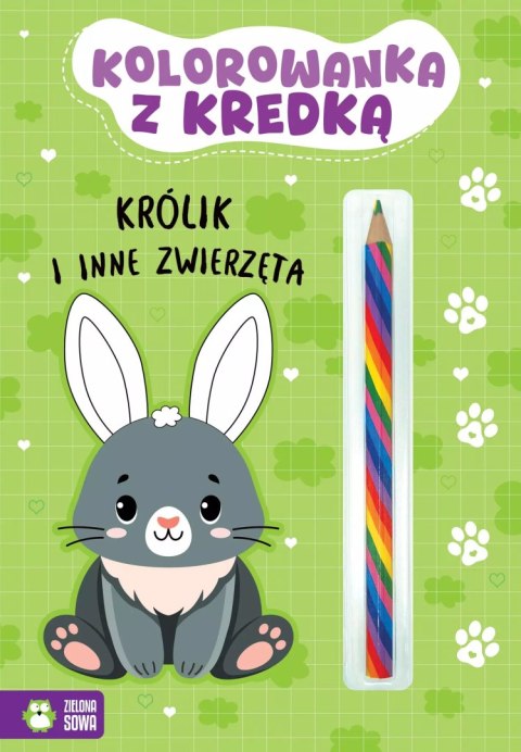 Kolorowanka z kredką. Królik i inne zwierzęta Kolorowanka z kredką. Królik i inne zwierzęta