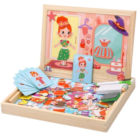 TABLICA MAGNETYCZNA MAGNESY PUZZLE UBIERANKA MONTESSORI TABLICA MAGNETYCZNA MAGNESY PUZZLE UBIERANKA MONTESSORI