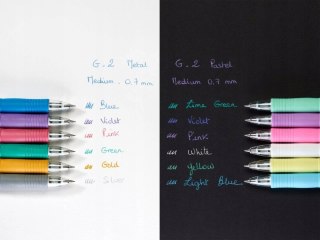Długopis żelowy PILOT G2 METALLIC fioletowy, 0,7 mm, wymienny wkład