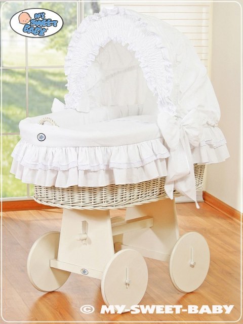 Kosz Mojżesza z budką- Little Angel biały Kosz Mojżesza z budką- Little Angel biały
