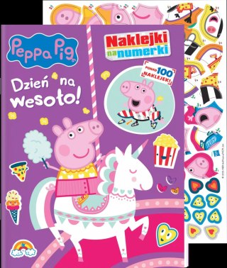 Peppa Pig. Naklejki na numerki. Dzień na wesoło