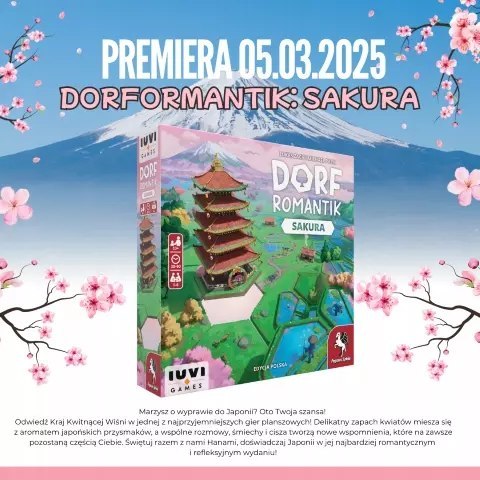 Gra planszowa Dorfromantik: Sakura IUVI Games Gra planszowa Dorfromantik: Sakura IUVI Games