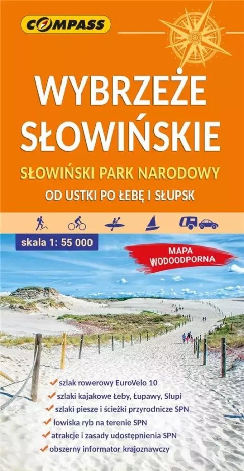 Mapa Wybrzeże Słowińskie w skali 1:55 000 Mapa Wybrzeże Słowińskie w skali 1:55 000