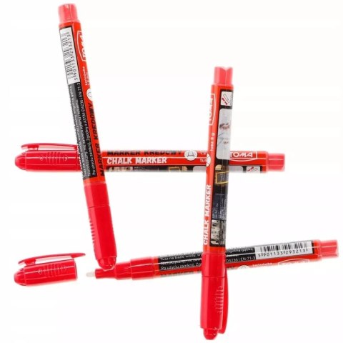Marker kredowy czerwony Toma 1 szt. Marker kredowy czerwony Toma 1 szt.