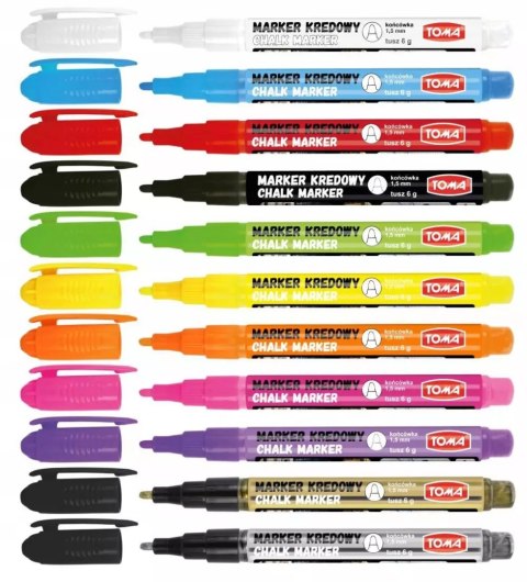 Marker kredowy czerwony Toma 1 szt. Marker kredowy czerwony Toma 1 szt.