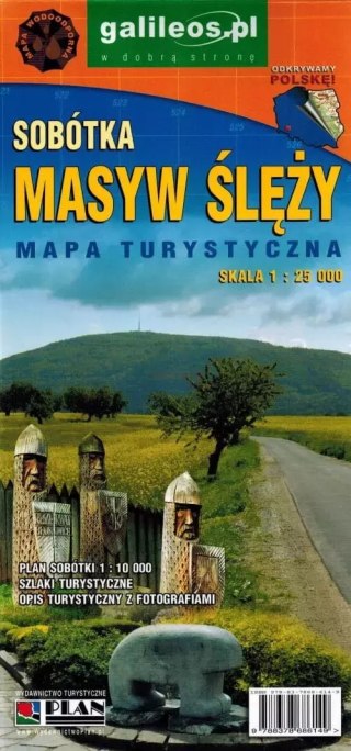Masyw Ślęży, Sobótka. Mapa turystyczna, 1:25 000
