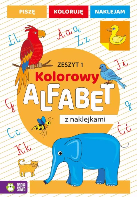 Kolorowy alfabet z naklejkami. Zeszyt 1 Kolorowy alfabet z naklejkami. Zeszyt 1
