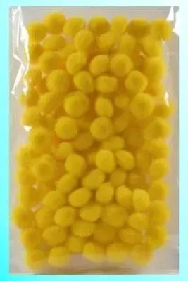 Pompony żółte 10mm100szt Pompony żółte 10mm100szt