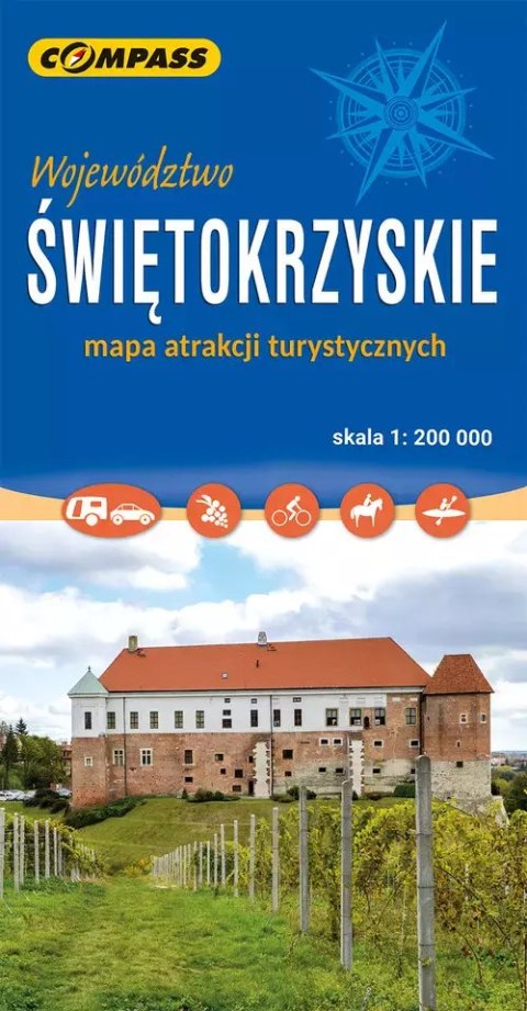 Świętokrzyskie mapa atrakcji turystycznych Świętokrzyskie mapa atrakcji turystycznych