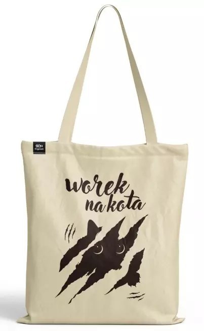 Torba bawełniana Koci tata, 41x38 cm Torba bawełniana Koci tata, 41x38 cm