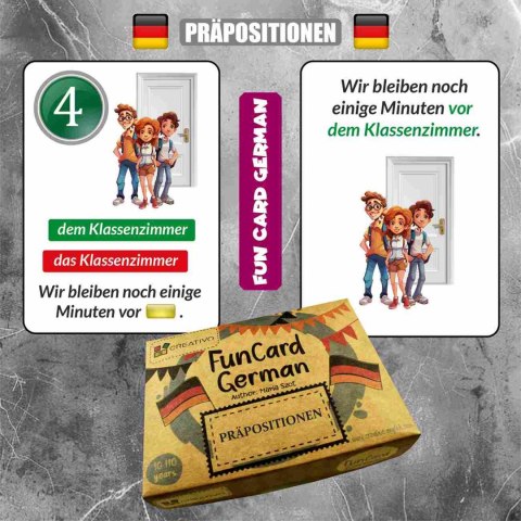 Fun Card German. Präpositionen
