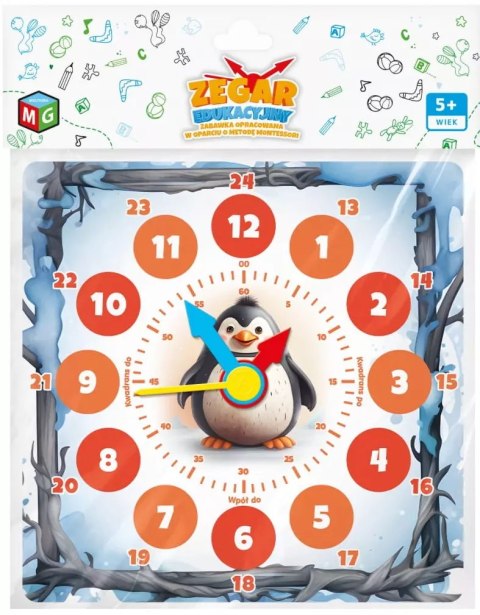 Zegar edukacyjny Pingwinek Zegar edukacyjny Pingwinek